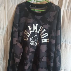 NWT CHAMPIONS PULLOVER SWEATSHIRT SIZE XL CAMOUFLAGE GRAY